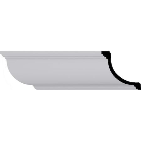 Ekena Millwork 6 3/8"H x 6 3/8"P x 9"F x 94 1/2"L Claremont Crown Moulding MLD06X06X09CL